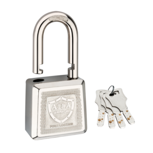 ALBA Armor Heavy Duty Hardened Steel Padlock – Push Locking Security