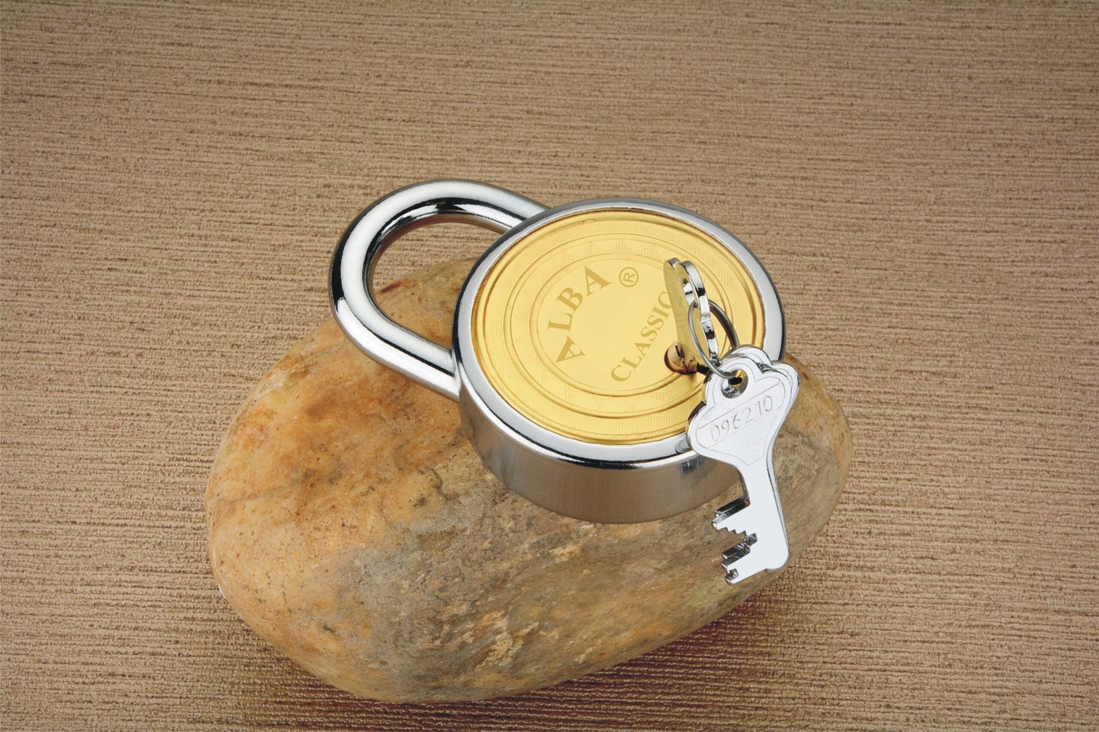 ALBA Classic Heavy Duty Stainless Steel Padlock with 3 Precision Keys