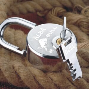 ALBA Bull Heavy Duty Stainless Steel Padlock with 3 Precision Keys – 68mm Security Lock